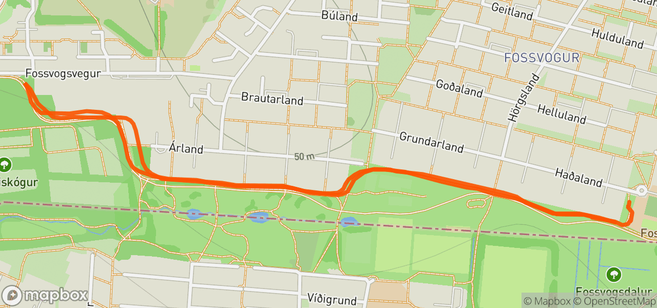 Route map for Night Run - 3k