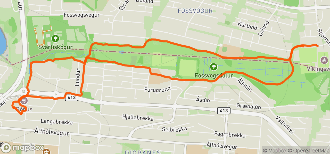 Route map for Night Run