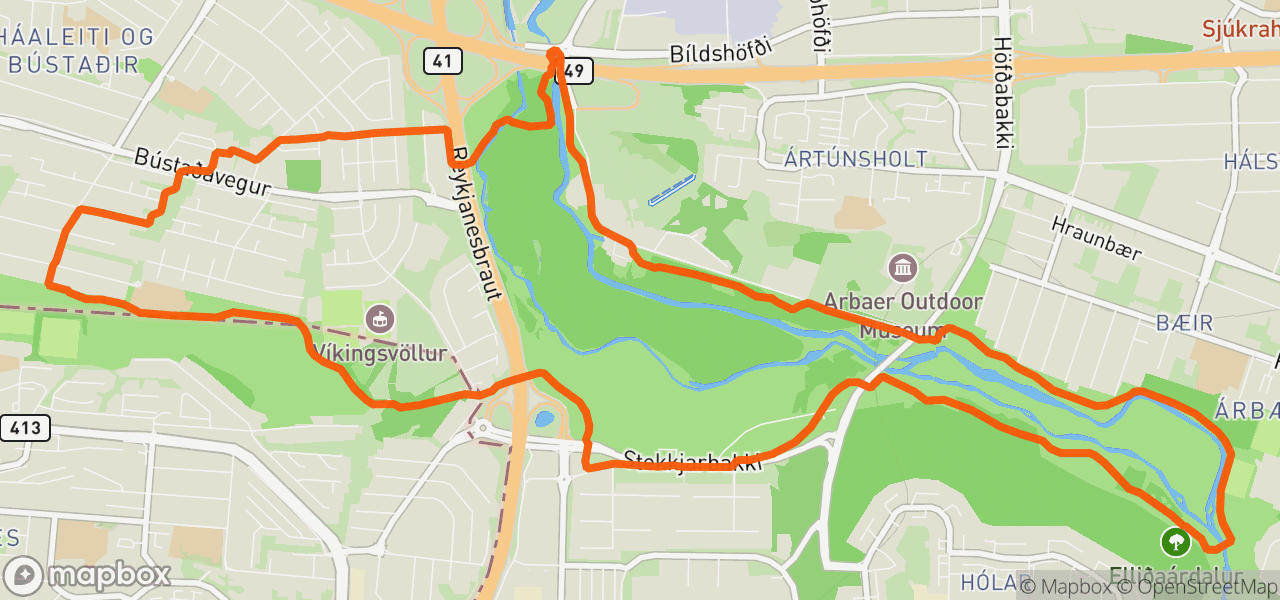 Route map for Night Run