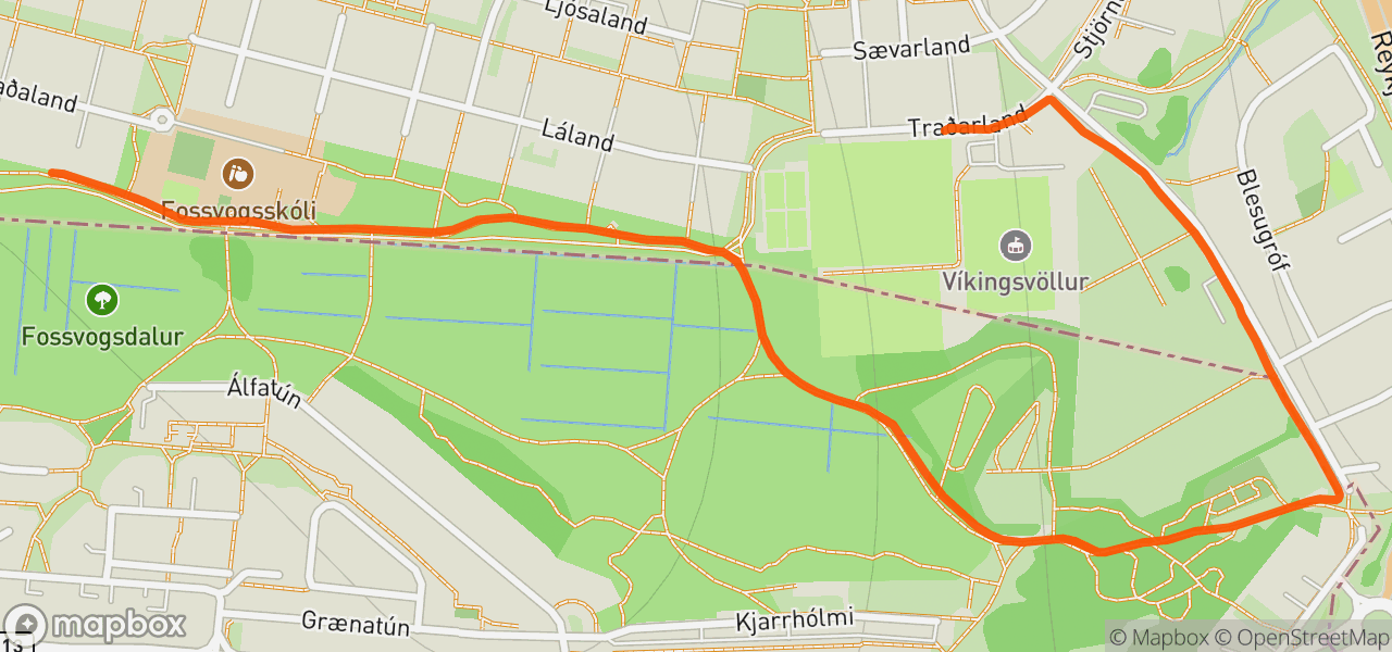 Route map for Night Run