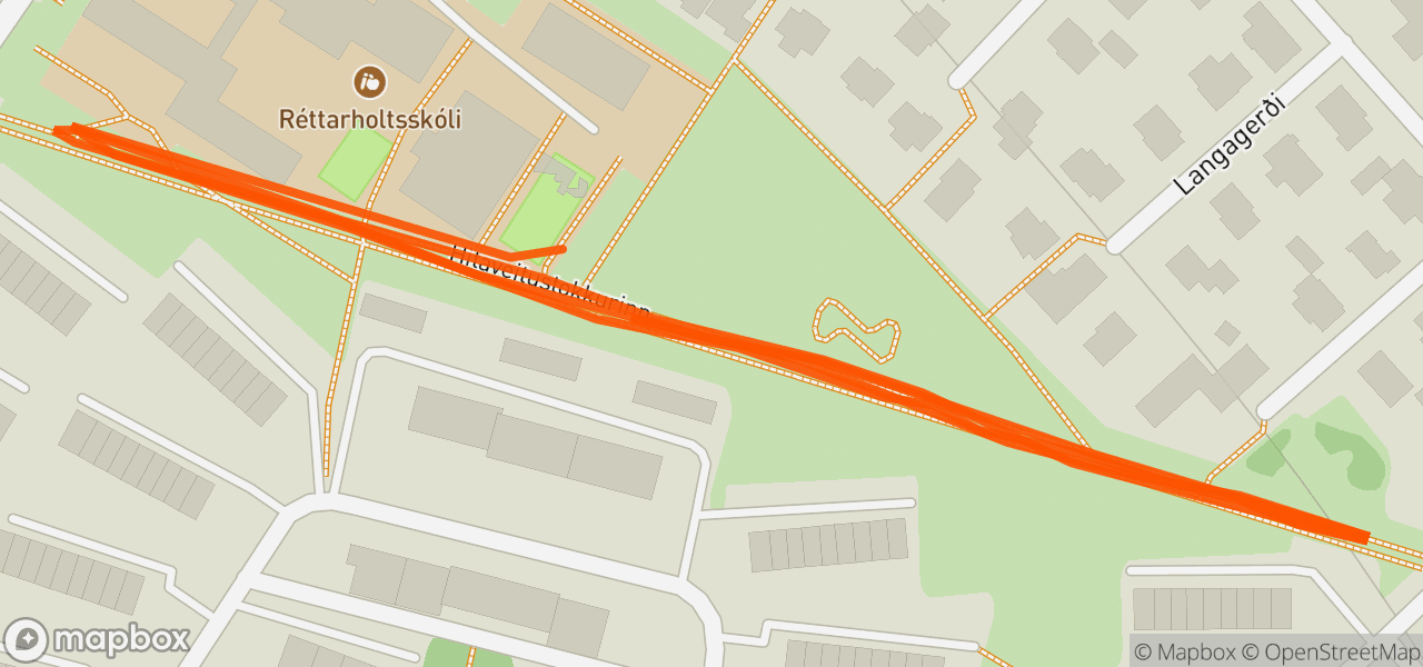 Route map for Evening Run