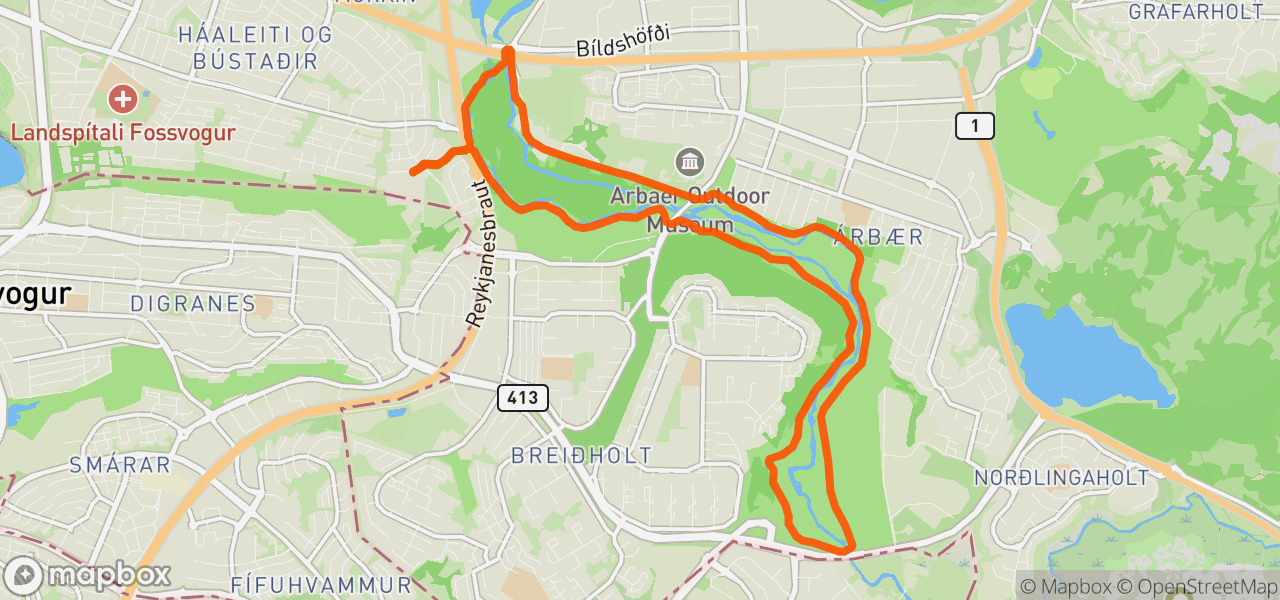 Route map for Night Run