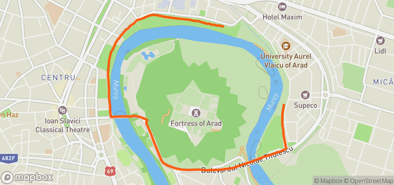 Route map for Morning Run