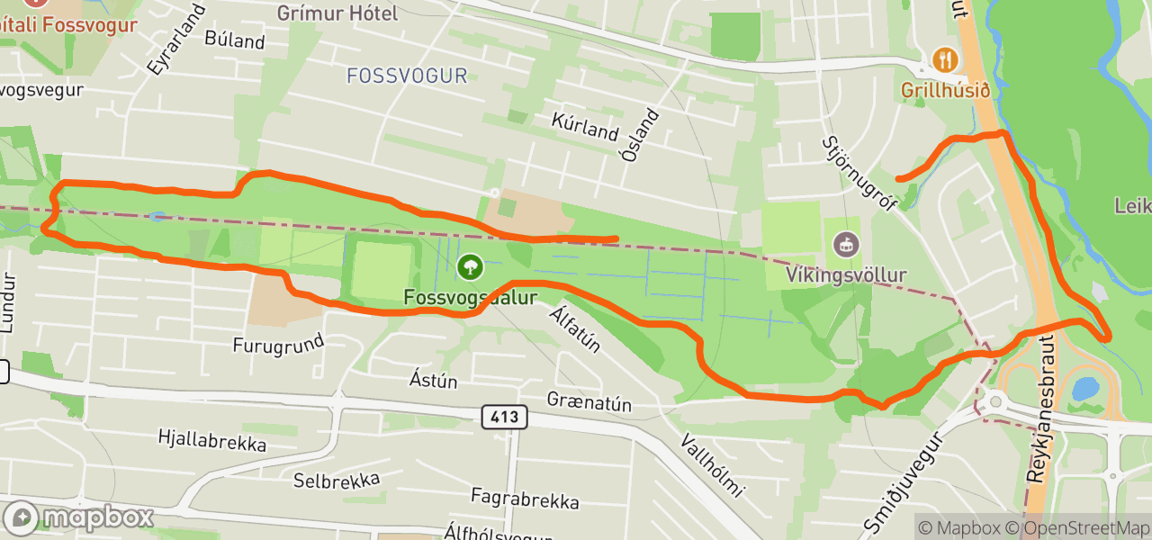 Route map for Night Run