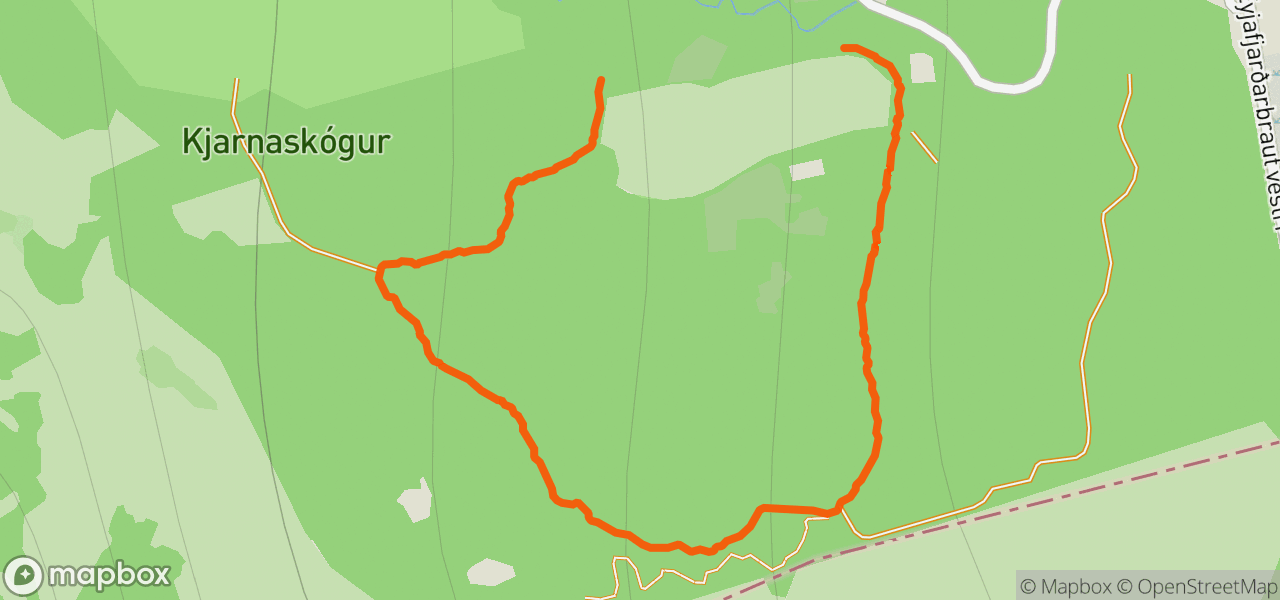 Route map for Afternoon Run