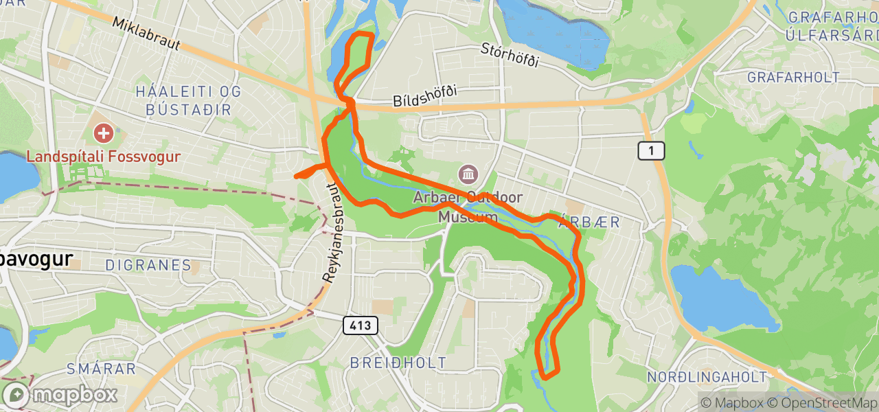 Route map for Night Run