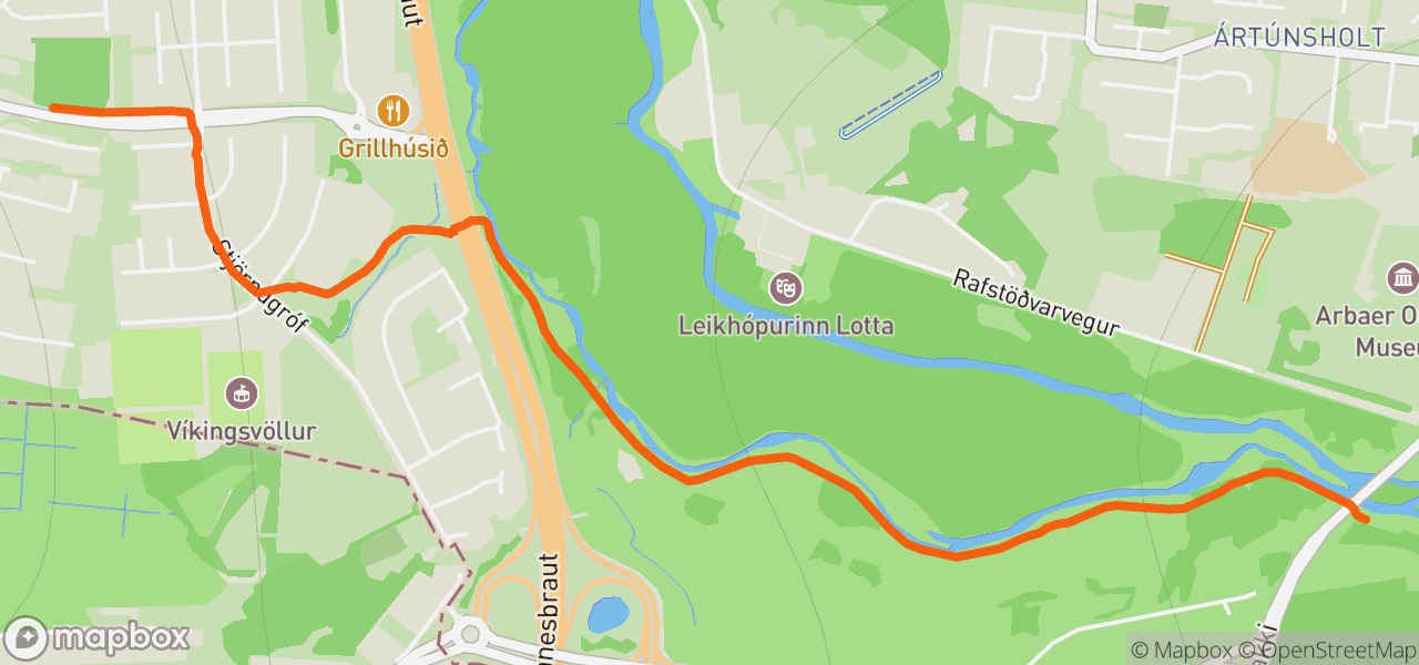 Route map for Night Run