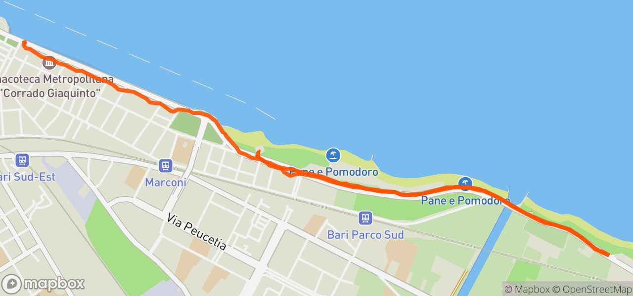 Route map for Morning Run