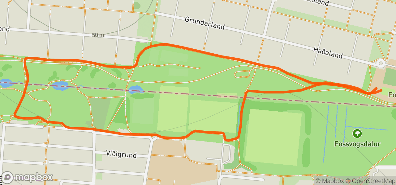 Route map for Afternoon Run