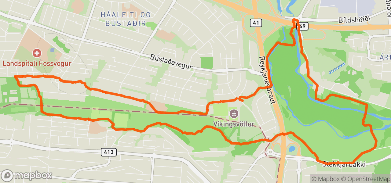 Route map for Night Run
